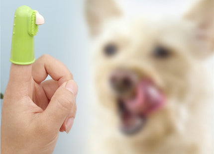 Cepillo de dientes de silicona para mascotas