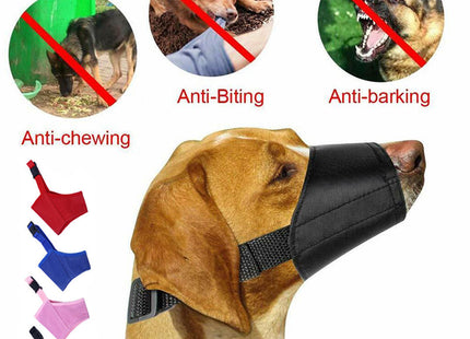 Bozal De Tela Para Perro Ajustable Material Tafeta