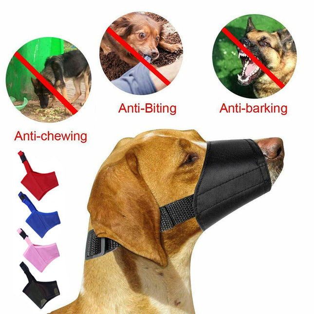 Bozal De Tela Para Perro Ajustable Material Tafeta
