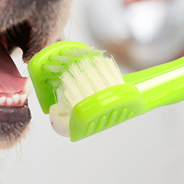 Cepillo De Dientes 3 Cabezales Para Mascotas