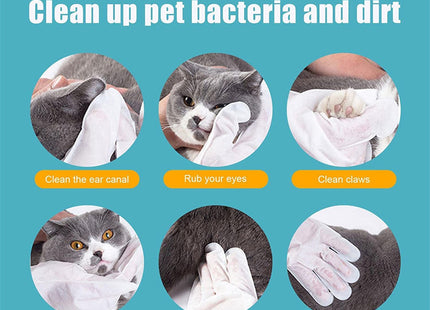 Guantes Húmedos De Limpieza Descartables Para Mascotas