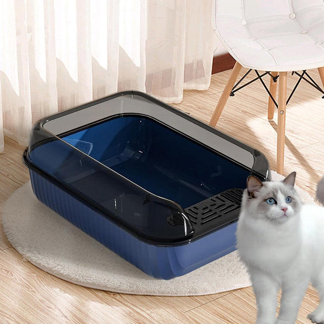 Arenero Semicerrado Grande Para Gato + Palita