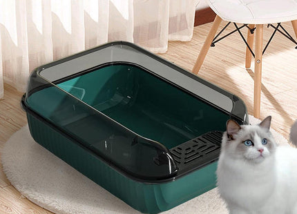 Arenero Semicerrado Grande Para Gato + Palita