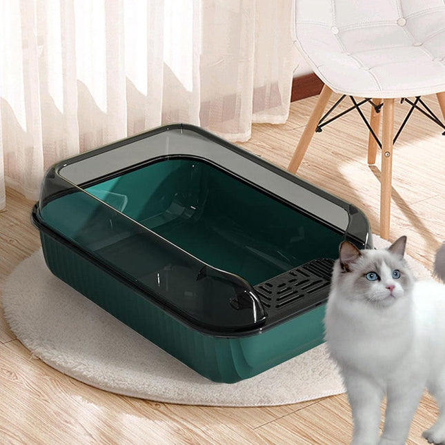 Arenero Semicerrado Grande Para Gato + Palita