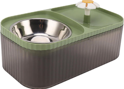 Fuente Bebedero 3 Litros  Con Plato Comedero