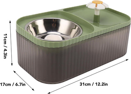 Fuente Bebedero 3 Litros  Con Plato Comedero