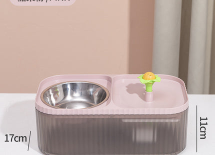 Fuente Bebedero 3 Litros  Con Plato Comedero