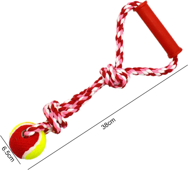 Juguete para perro con cuerda agarre y pelota