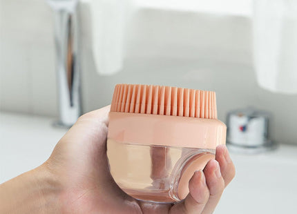 Cepillo De Silicona Con Dispensador De Shampoo