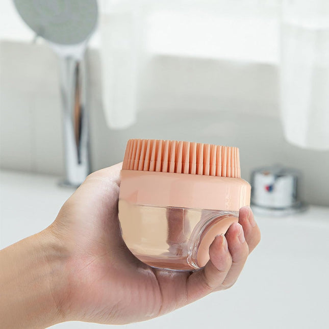 Cepillo De Silicona Con Dispensador De Shampoo