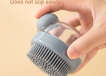 Cepillo De Silicona Con Dispensador De Shampoo