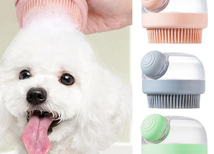 Cepillo De Silicona Con Dispensador De Shampoo