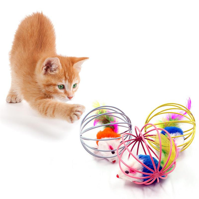 Juguete Pelota Con Ratón Para Gato