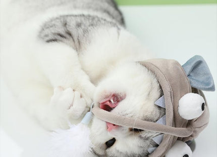Juguete Para Gato Gorro Con Pescado Colgante