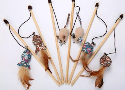 Juguete Para Gato Varita De Madera