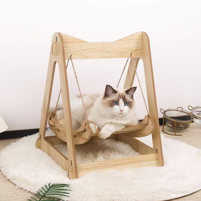 Hamaca De Madera Para Gatos