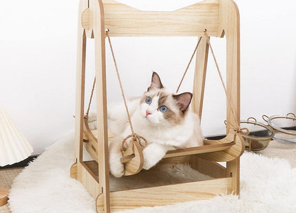 Hamaca De Madera Para Gatos