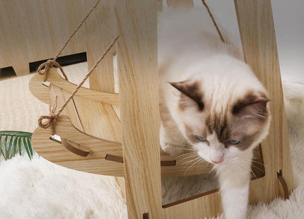 Hamaca De Madera Para Gatos