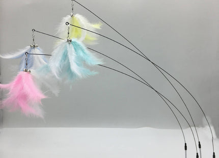 Juguete Interactivo Para Gato Con Plumas Y Ventosa