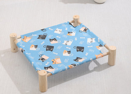 Cama Elevada De Madera Para Mascotas