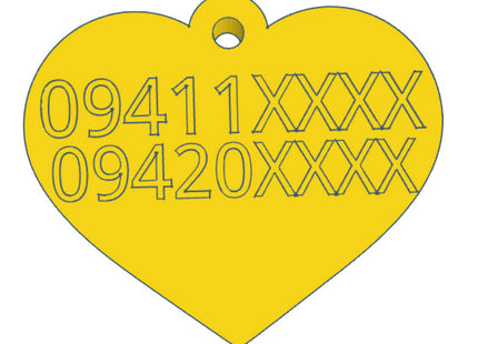 Chapita identificatoria Corazón