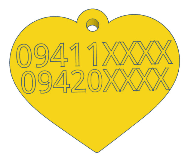 Chapita identificatoria Corazón