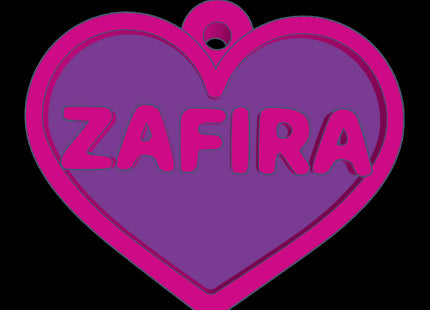 Chapita identificatoria Corazón