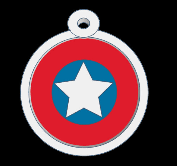 Chapita identificatoria Capitán América