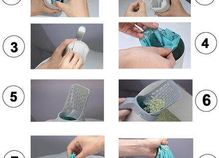 Pala Sanitaria Con Recipiente y Bolsa