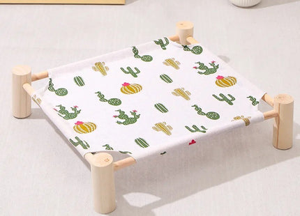 Cama Elevada De Madera Para Mascotas