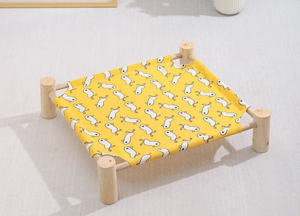 Cama Elevada De Madera Para Mascotas