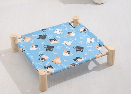 Cama Elevada De Madera Para Mascotas