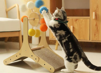 Juguete Rascador Con Pelotas Para Gato