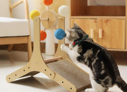 Juguete Rascador Con Pelotas Para Gato