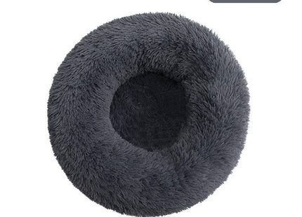 Cama Cucha Puff Redondo De Felpa Mascotas Perro Gato