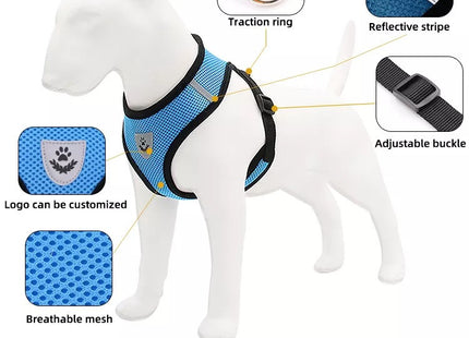 Pechera tipo malla reflectiva para mascotas