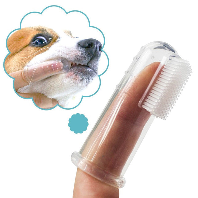 Cepillo de dientes de silicona para mascotas