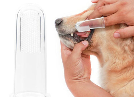 Cepillo de dientes de silicona para mascotas
