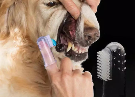 Cepillo de dientes de silicona para mascotas