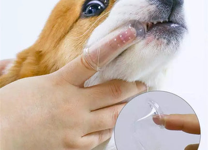 Cepillo de dientes de silicona para mascotas