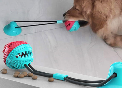 Juguete para perro con ventosa y dispensador de comida
