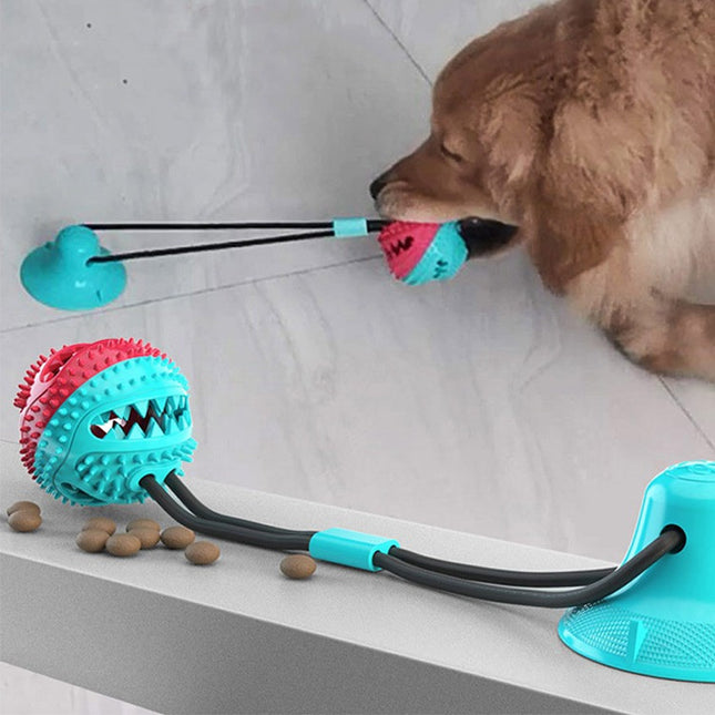 Juguete para perro con ventosa y dispensador de comida
