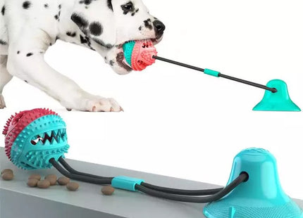 Juguete para perro con ventosa y dispensador de comida