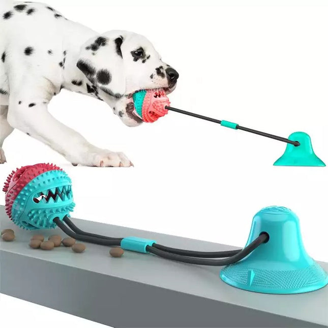 Juguete para perro con ventosa y dispensador de comida