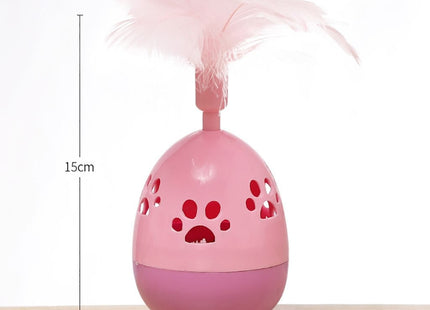 Juguete Para Gato Diseño De Huevo Con Pluma