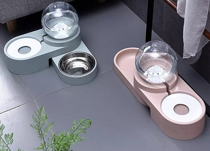 Plato comedero con dispensador de agua 1.8 litros