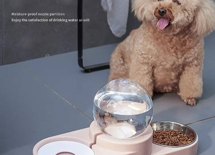 Plato comedero con dispensador de agua 1.8 litros