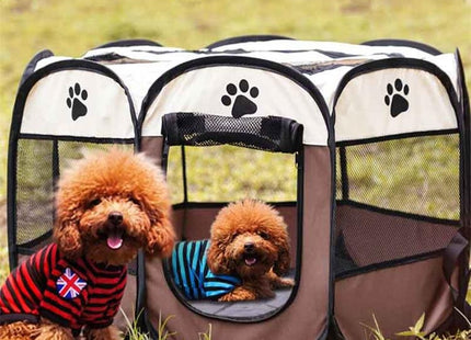 Corral de tela plegable para mascotas