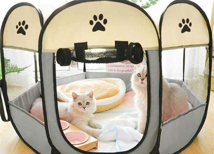 Corral de tela plegable para mascotas