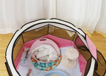 Corral de tela plegable para mascotas